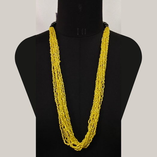 YELLOW SEED BEAD NECKLACE