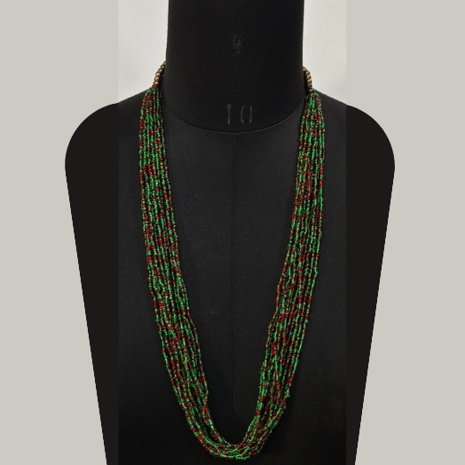 GREEN SEED BEAD NECKLACE