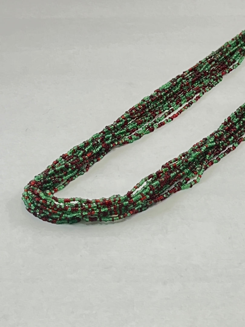 GREEN SEED BEAD NECKLACE