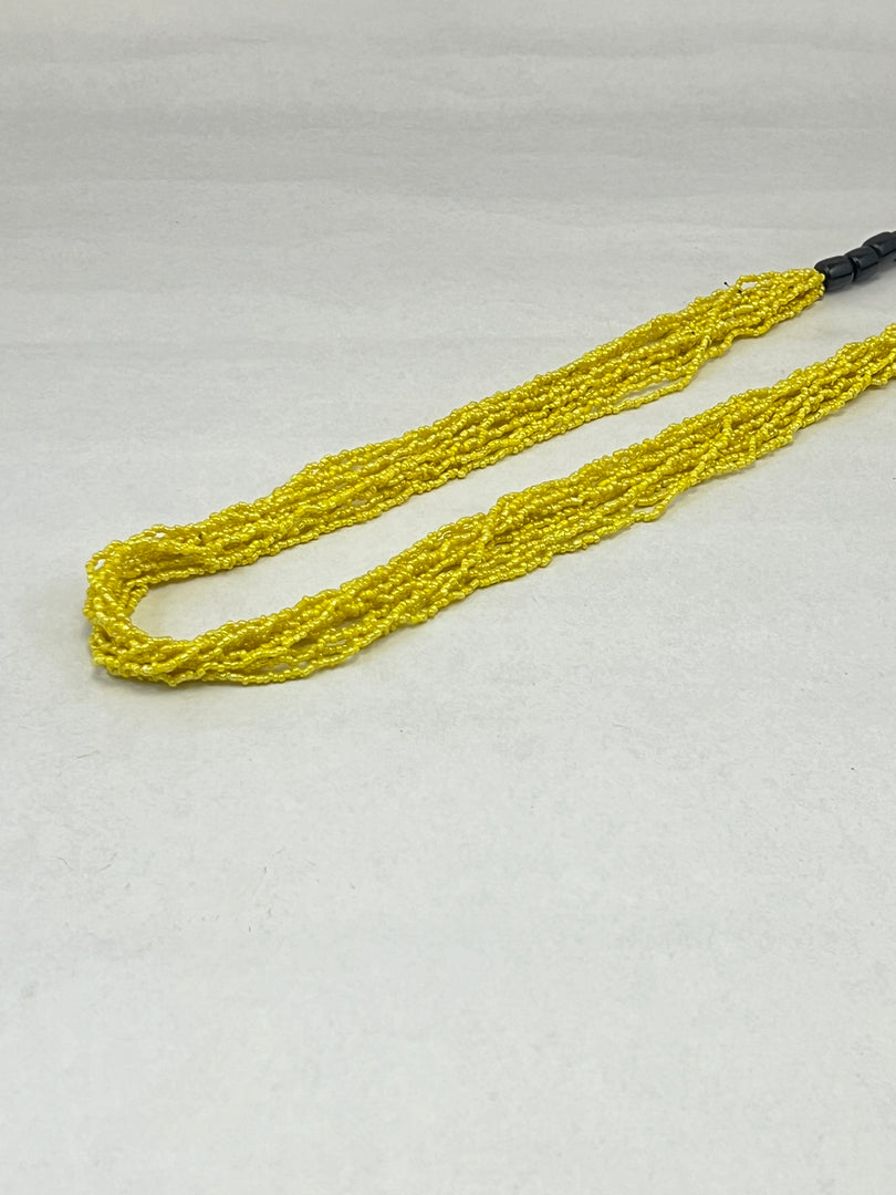 YELLOW SEED BEAD NECKLACE