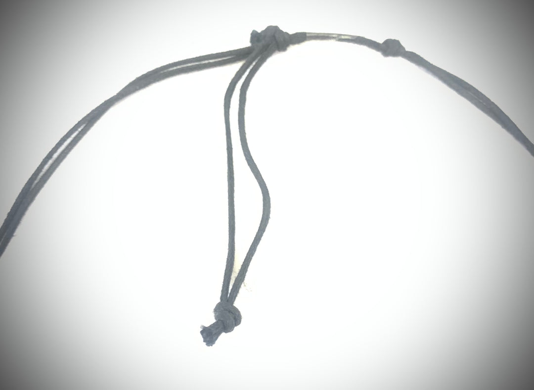 NK14959 RESIN BEAD/RING WITH BLACK  WAXCORD NECKLACE