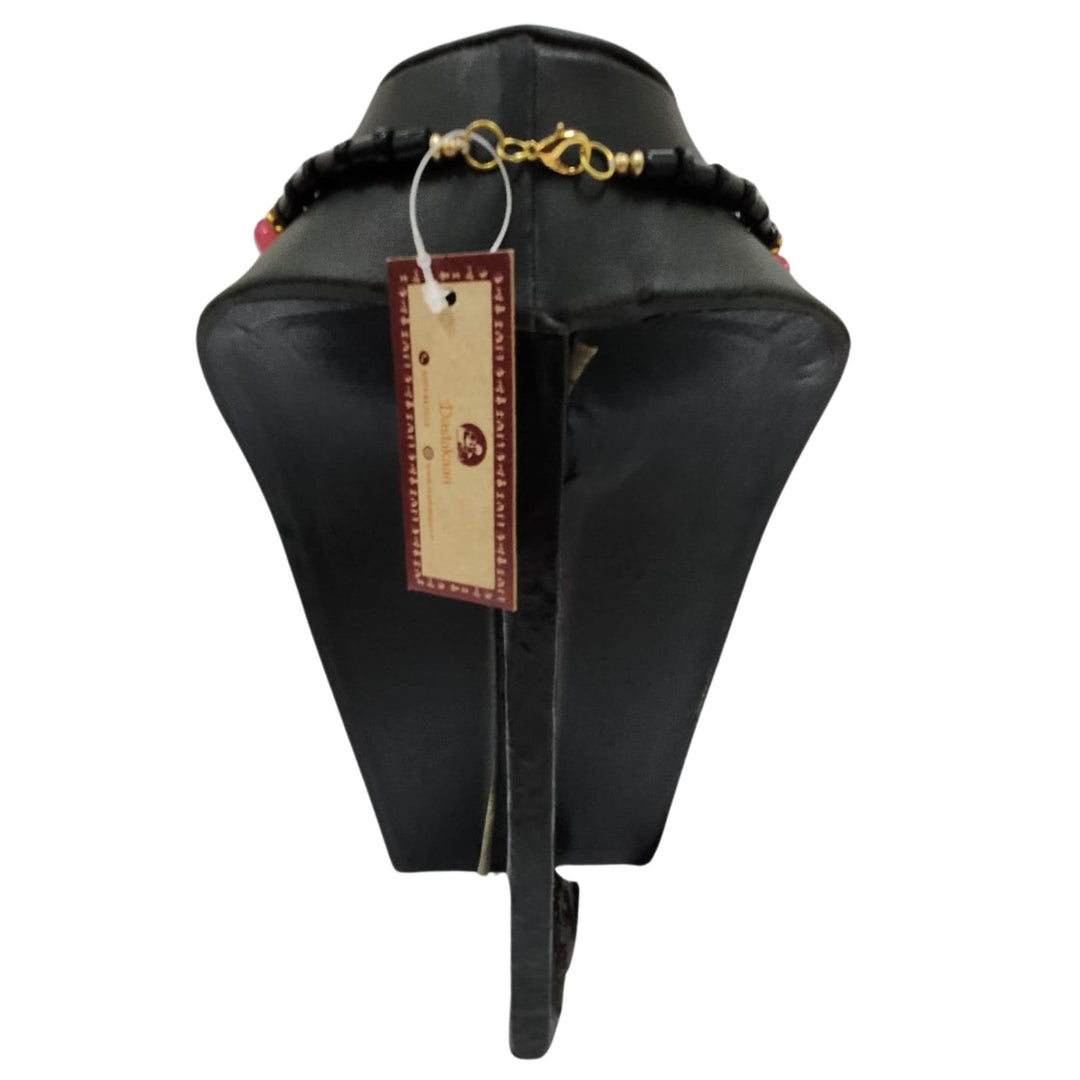 FUSCIA ACRYLIC BEAD NECKLACE