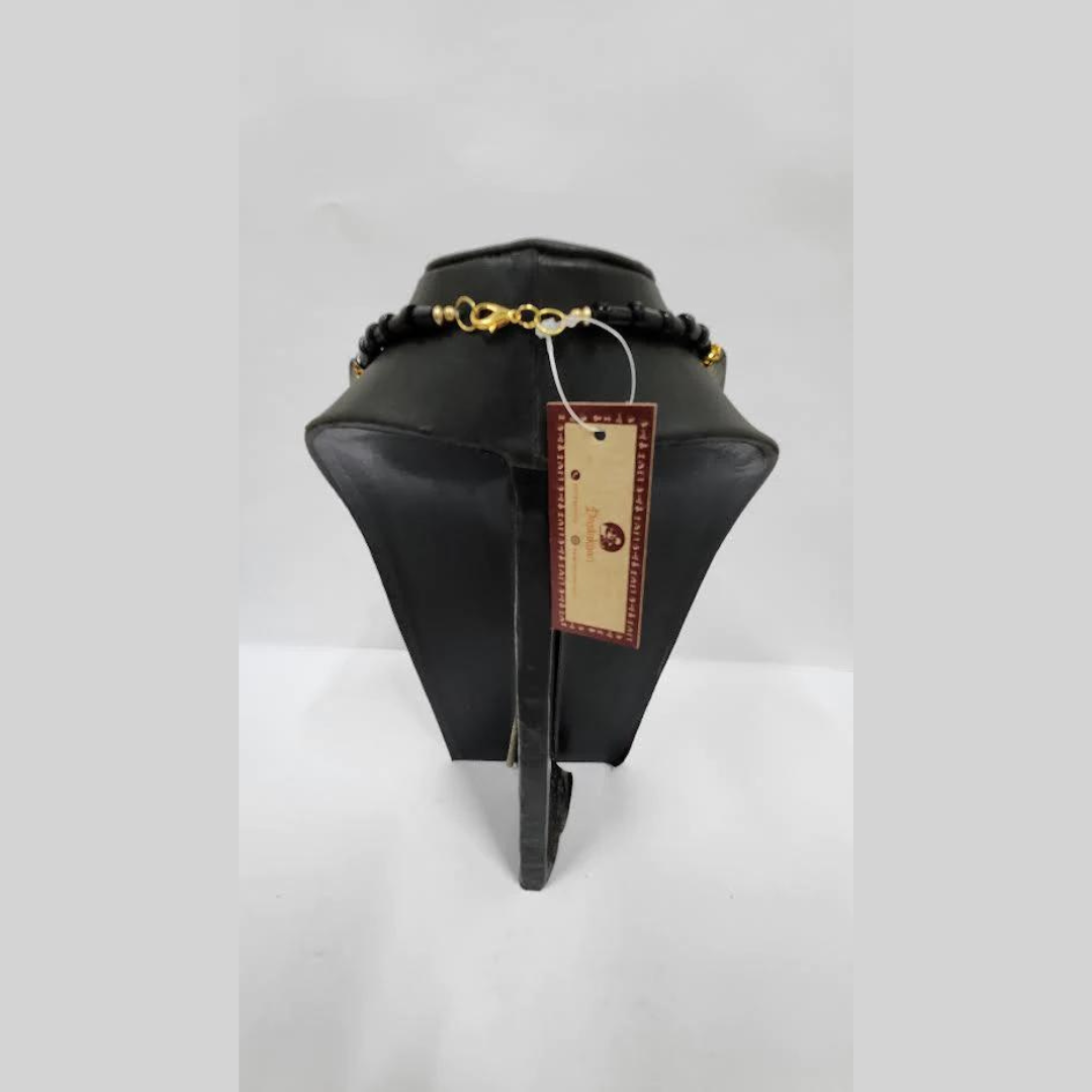 GREY ACRYLIC BEAD NECKLACE