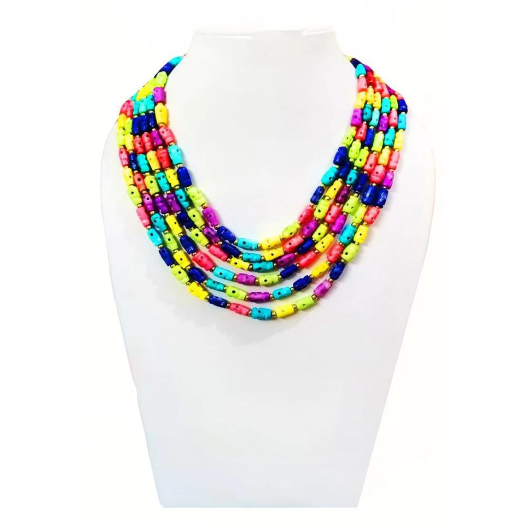 Skull Bone Bead Necklace