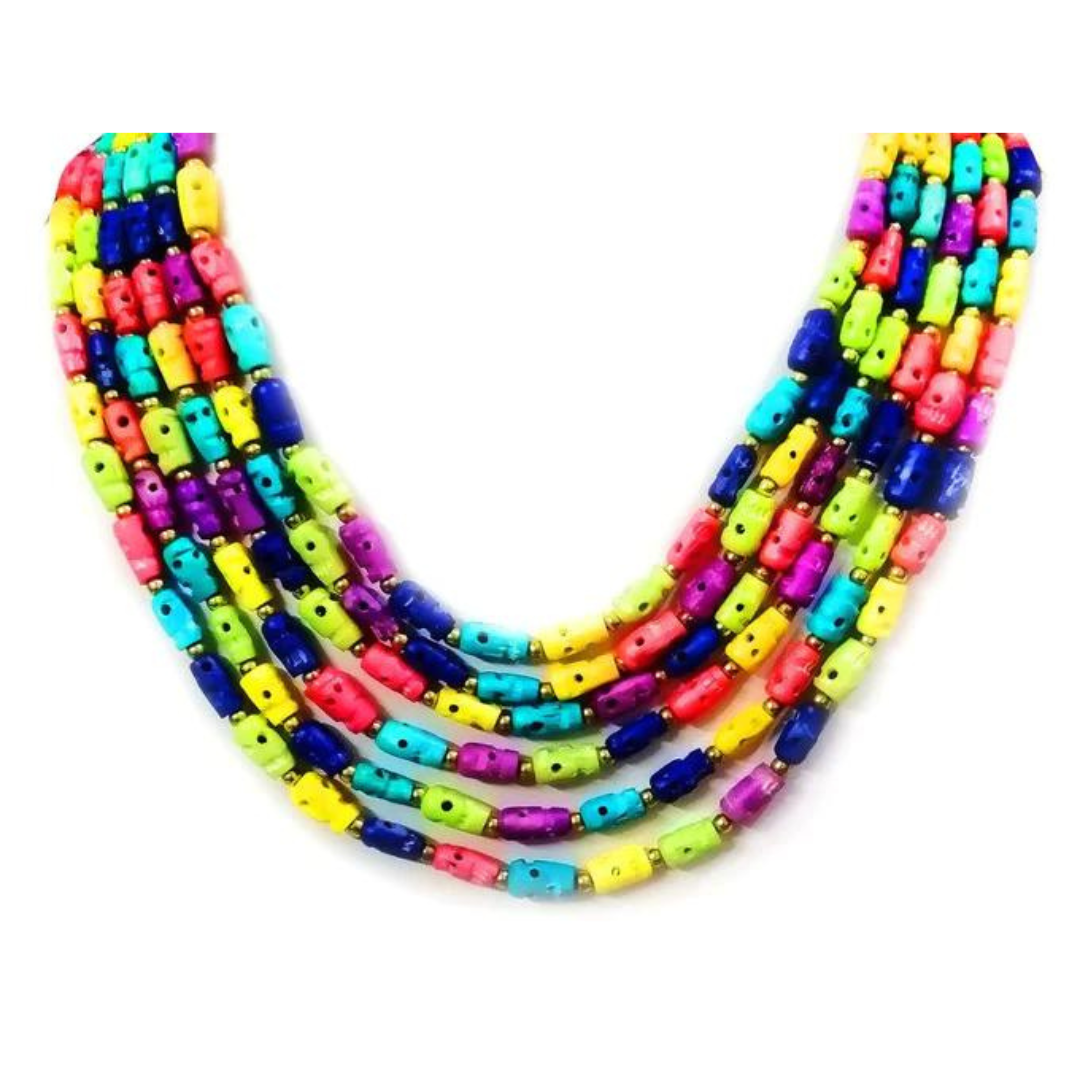 Skull Bone Bead Necklace