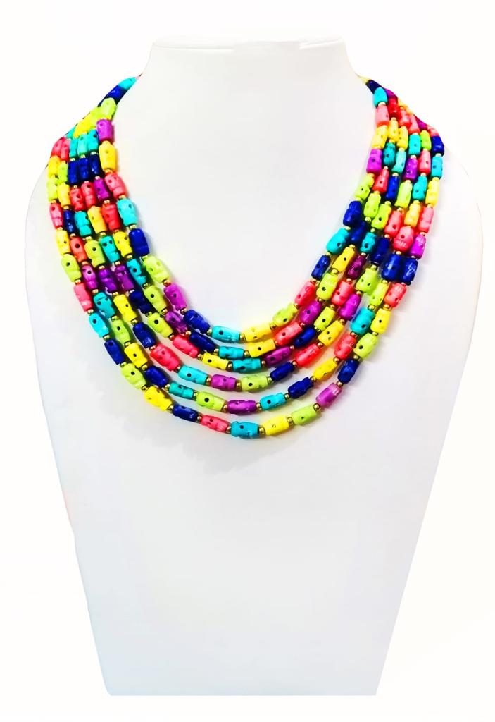 Skull Bone Bead Necklace