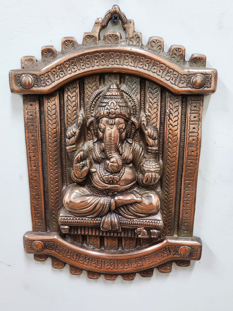 Matel Wall Hanging of Lord Ganesha Showpiece Best for Home Decor Ideal for Gifting Purposes dastakaaristore