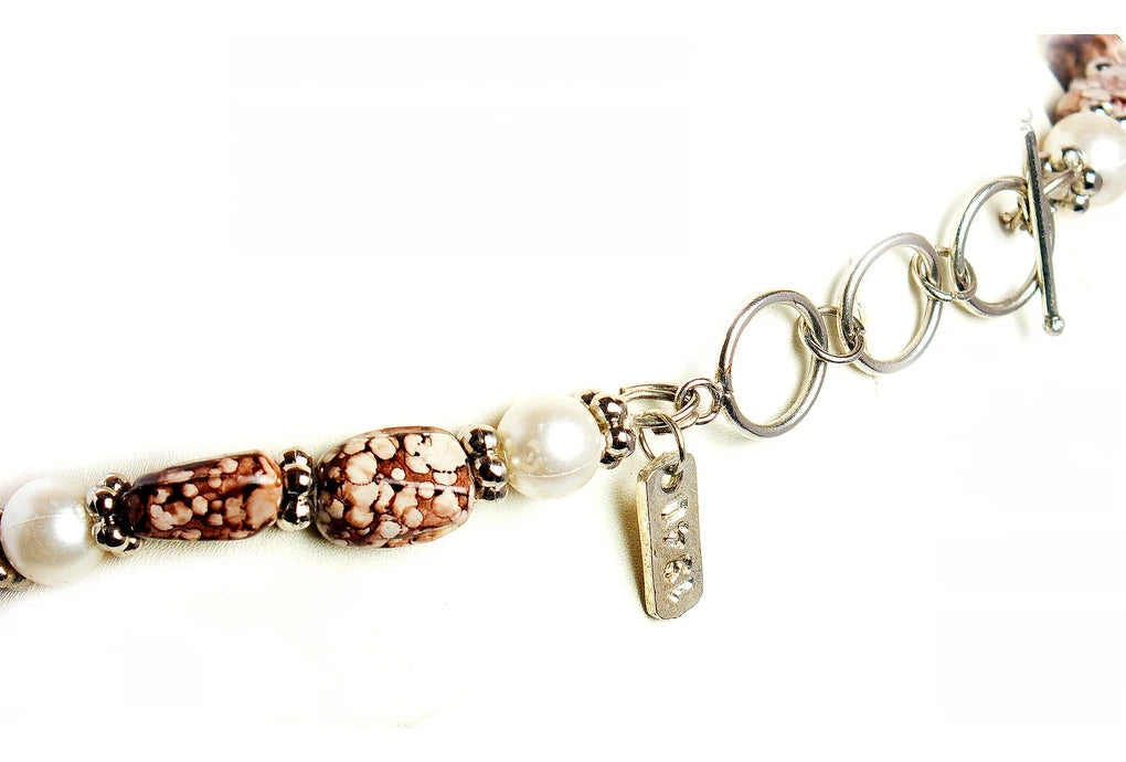 NK 11888 Natural color seed & glass bead layered necklace dastakaaristore