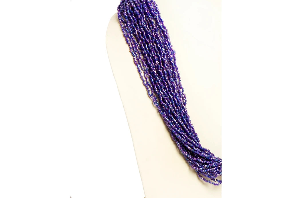 NK 6597B Cobalt blue color seed bead necklace dastakaaristore