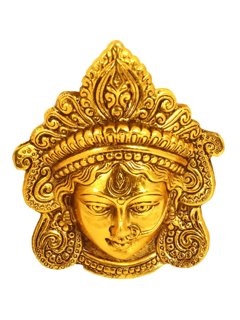 SH 808 White Metal with Lacquer Polish Maa Durga Face dastakaaristore