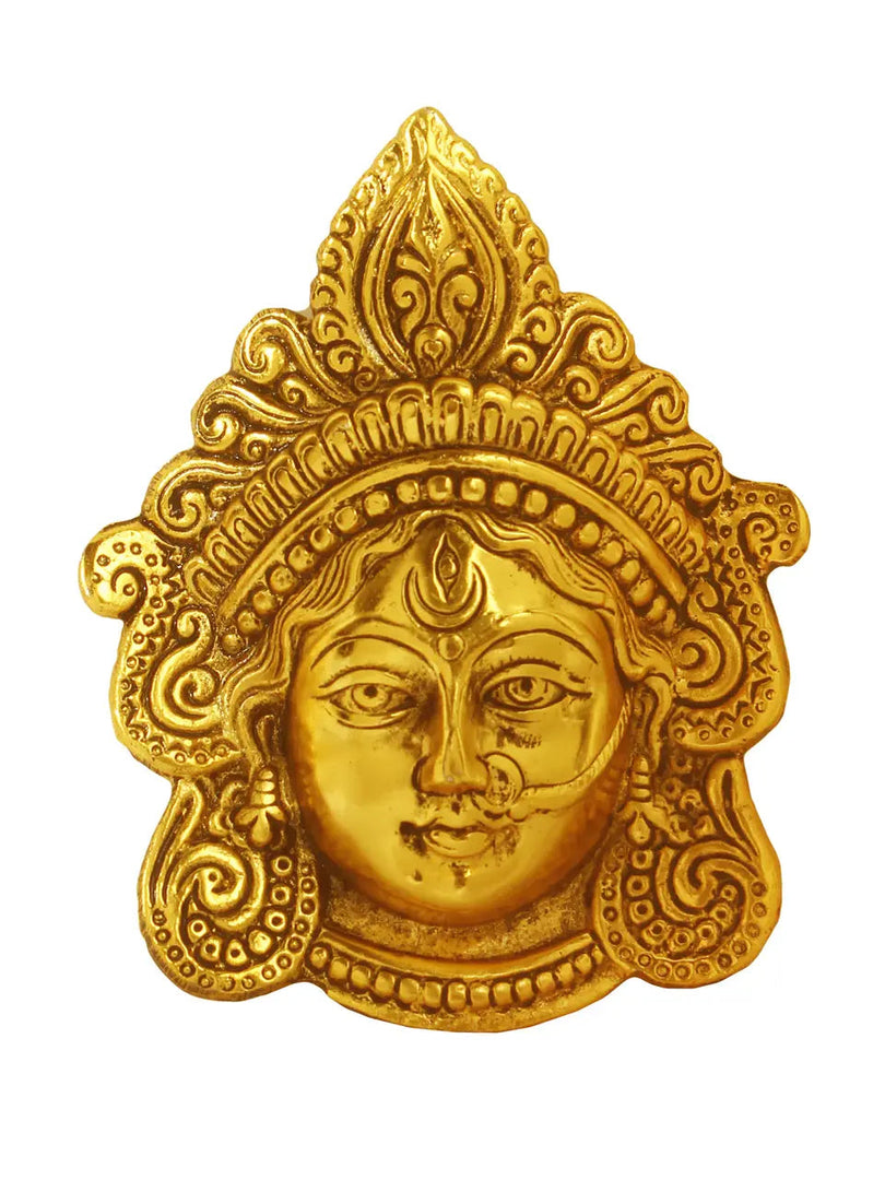 SH 808 White Metal with Lacquer Polish Maa Durga Face dastakaaristore