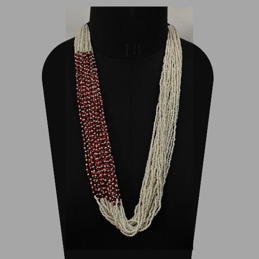 SEED BEAD WITH THREAD BRAIDED NECKLACE