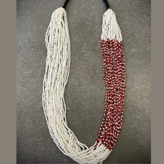 SEED BEAD WITH THREAD BRAIDED NECKLACE