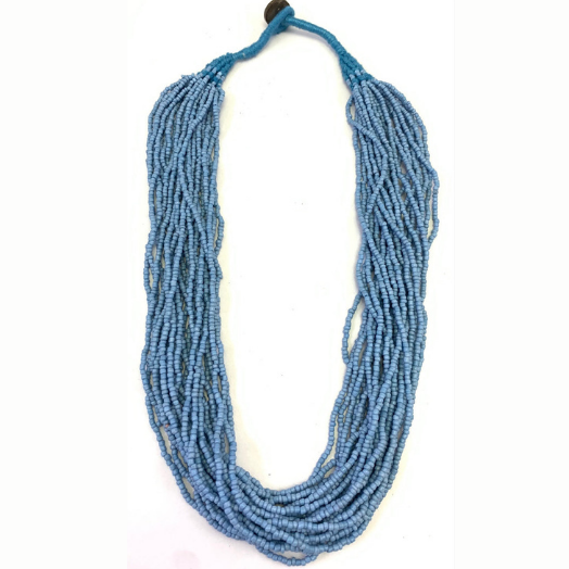 LIGHT BLUE COLOR SEED BEAD NECKLACE