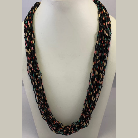 BLACK COLOUR SEED BEAD NECKLACE