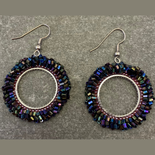 MULTY COLOR CUT SEED BEAD EARRING