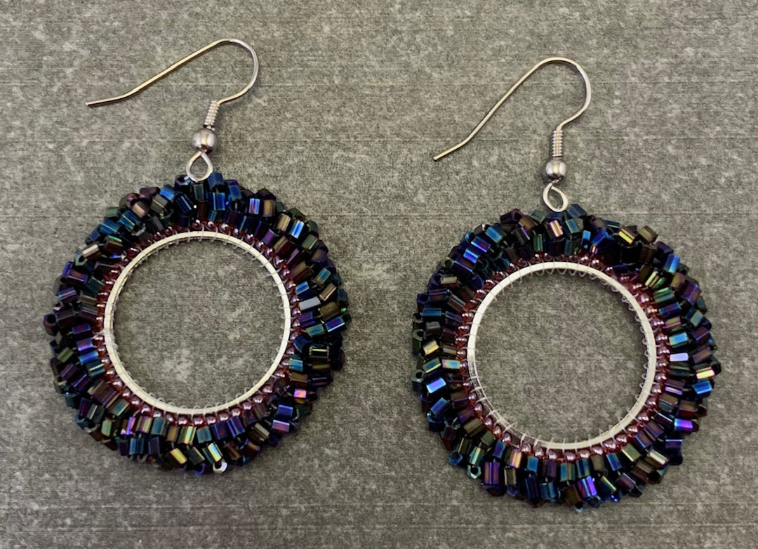 MULTY COLOR CUT SEED BEAD EARRING