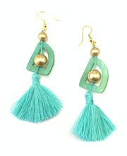 NK15154 - WOODEN/HORN/C C P BEAD WITH BRAIDED THREAD NECKLACE