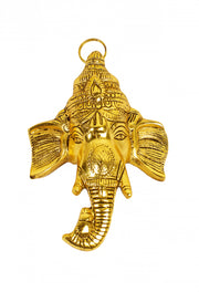 SH 809 White Metal With Lacquer Polish Ganesh Ji Face Wall Hangings