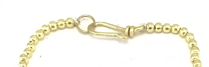 NK14230F - ALUMINIUM METAL BEAD BRONZE GOLD COLOR NICKLE FREE NECKLACE