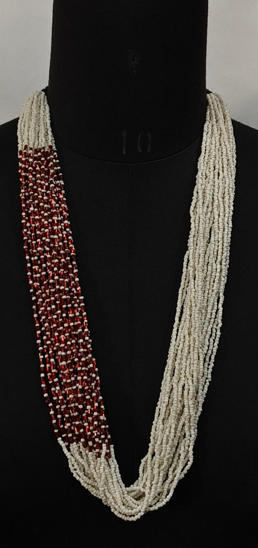 SEED BEAD WITH THREAD BRAIDED NECKLACE