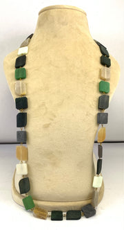 NK14764 HORN BEAD WITH LOOP LINK NECKLACE