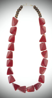NK14960 RESIN/C C P BEAD NECKLACE