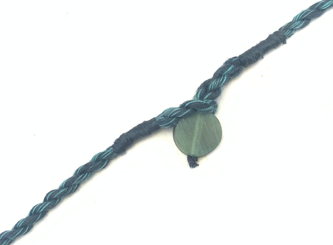 NK15155 - WOODEN/HORN BEAD/RING WITH SHELL & THREAD TASSEL NECKLACE