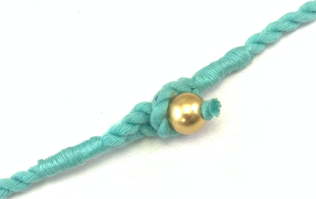 NK15154 - WOODEN/HORN/C C P BEAD WITH BRAIDED THREAD NECKLACE