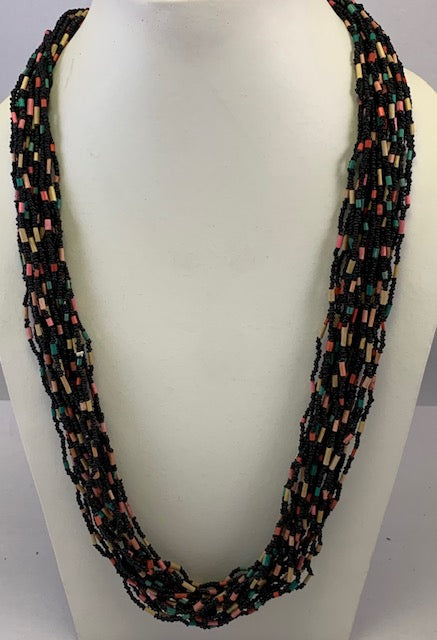 BLACK COLOUR SEED BEAD NECKLACE