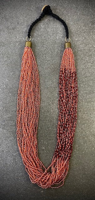 SEED BEAD WITH THREAD BRAIDED NECKLACE