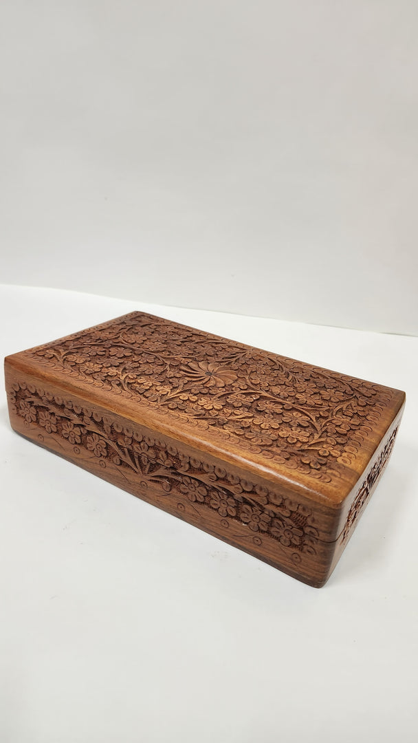 MIG 201 Sheesham Wood Carving Multi Purpose Box