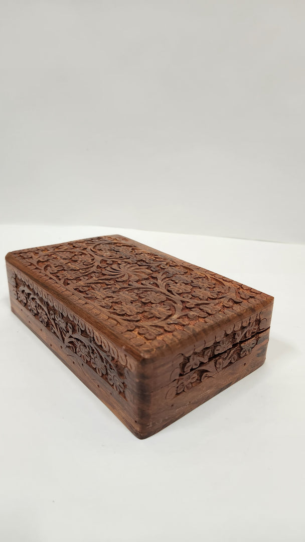 MIG 200 Sheesham Wood Carving Multi Purpose Box