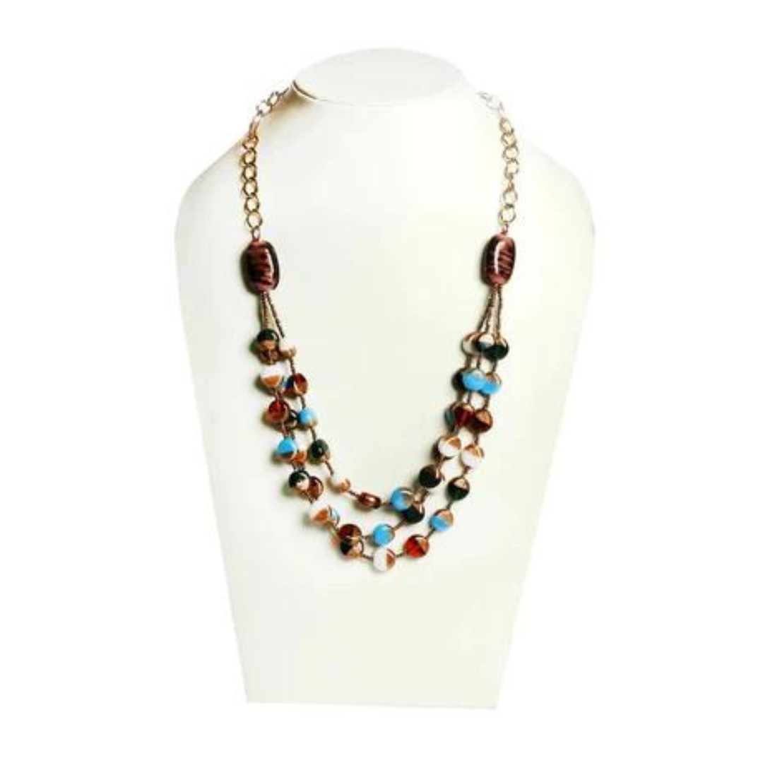 Glass Beads Chain Necklace