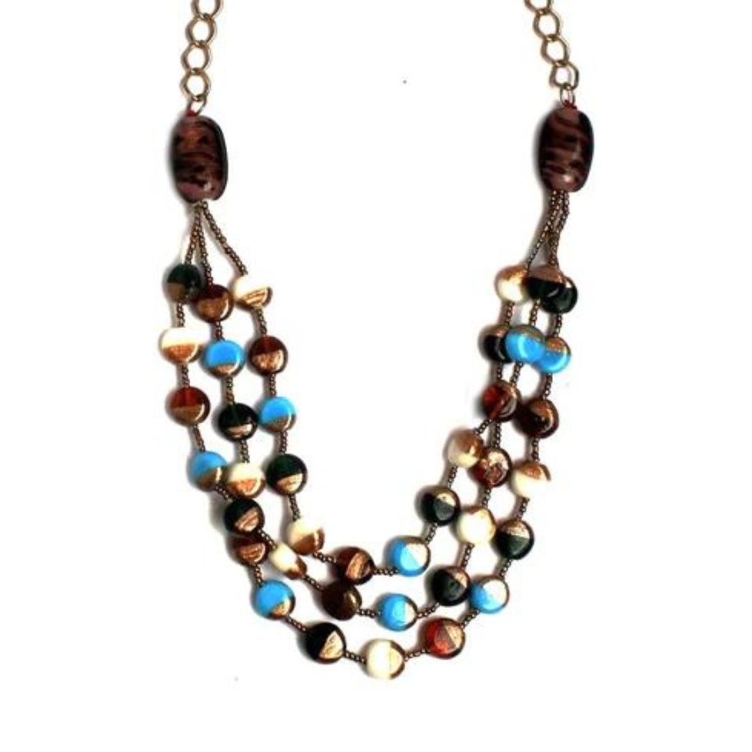 Glass Beads Chain Necklace