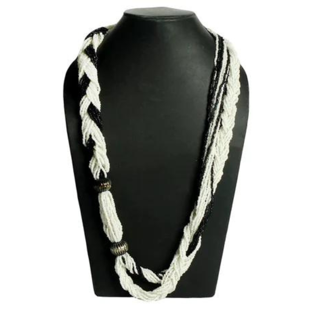 NK 3562 Seed & metal beads necklace