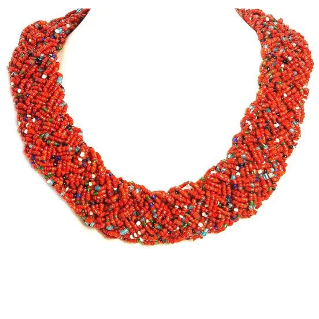 Multicolor Seed Bead Choti Necklace