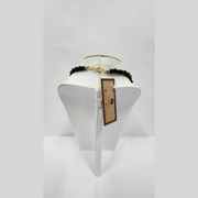 BLACK ACRYLIC BEAD NECKLACE