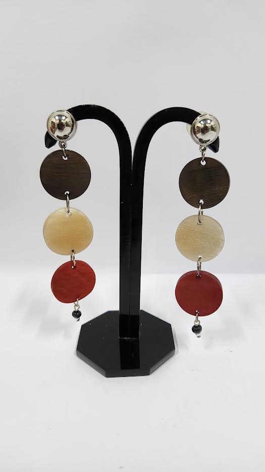 HORN BEAD EARRINGS