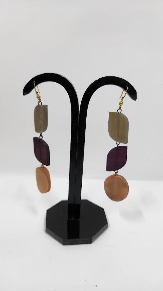 HORN BEAD EARRINGS