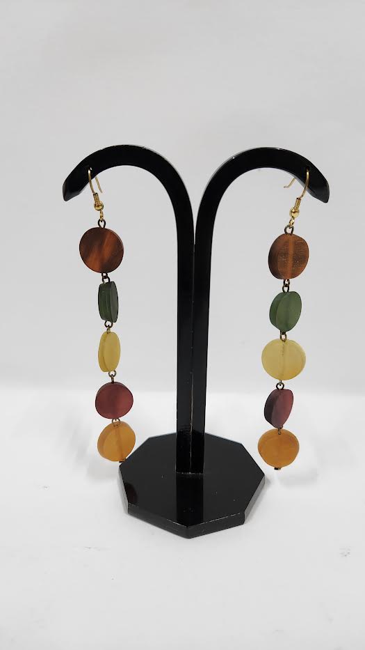 HORN BEAD MULTICOLOR EARRINGS