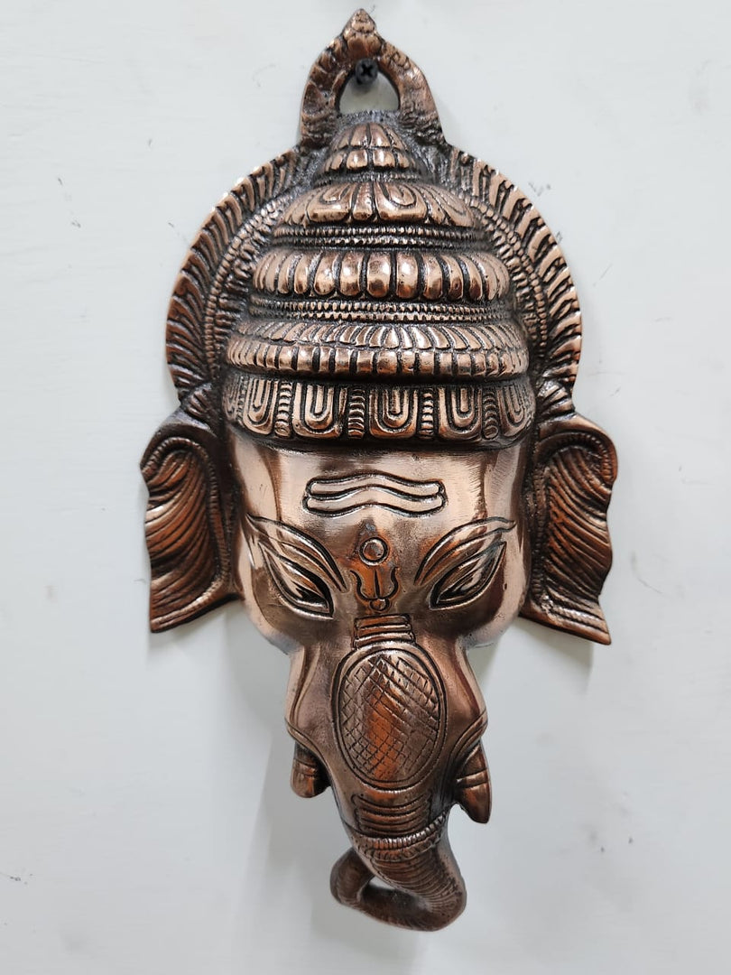 Ethnic Karigari Metal Ganesha Figurines Wall Hanging dastakaaristore