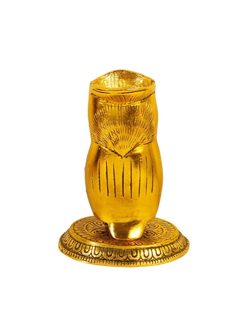 MS 104 White Metal With Lacquer Polish Owl Pen Holder dastakaaristore