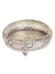 MS 105 White Metal With Silver Polish Decoration Bowl dastakaaristore