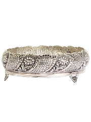 MS 105 White Metal With Silver Polish Decoration Bowl dastakaaristore