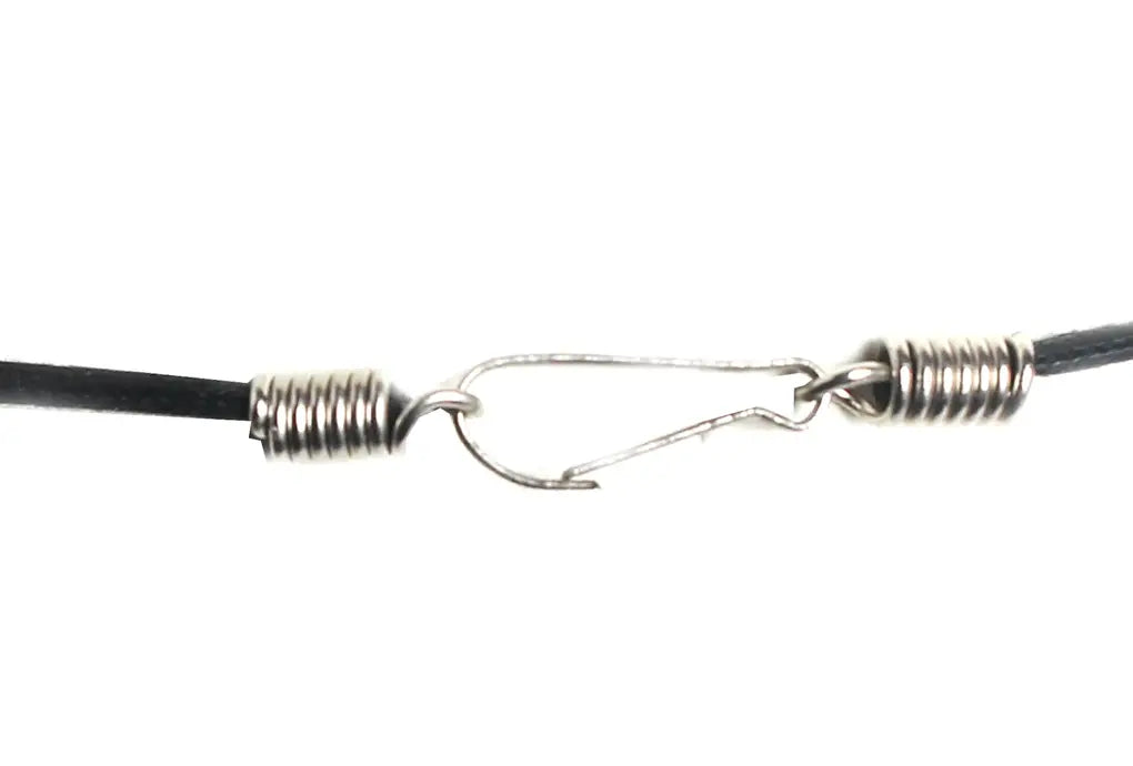 NK 10313A Black Acrylic pendant wax cord necklace dastakaaristore