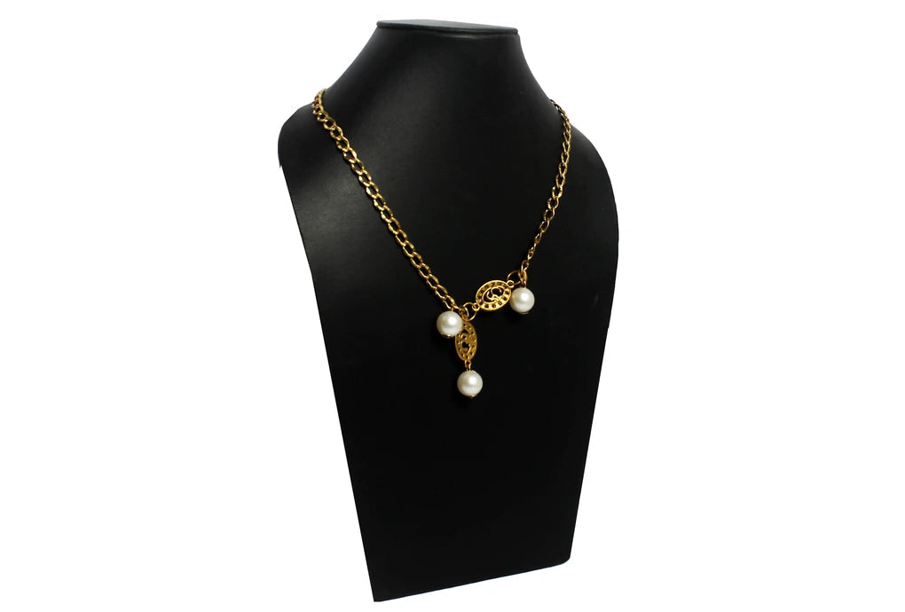 NK 12031 Chain necklace with artificial bead necklace dastakaaristore