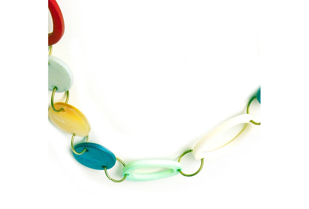 NK 8861 Multicolor horn & acrylic bead necklace dastakaaristore