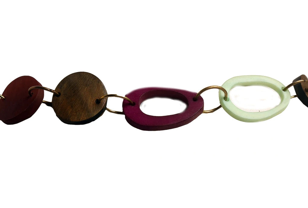 NK 8861 Multicolor horn & acrylic bead necklace dastakaaristore