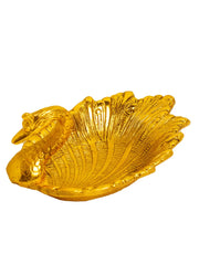 SH 803 White Metal With Lacquer Polish Swan Tray dastakaaristore
